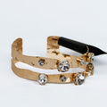 Textured Metal & Rhinestone Arm Cuff (SALE)
