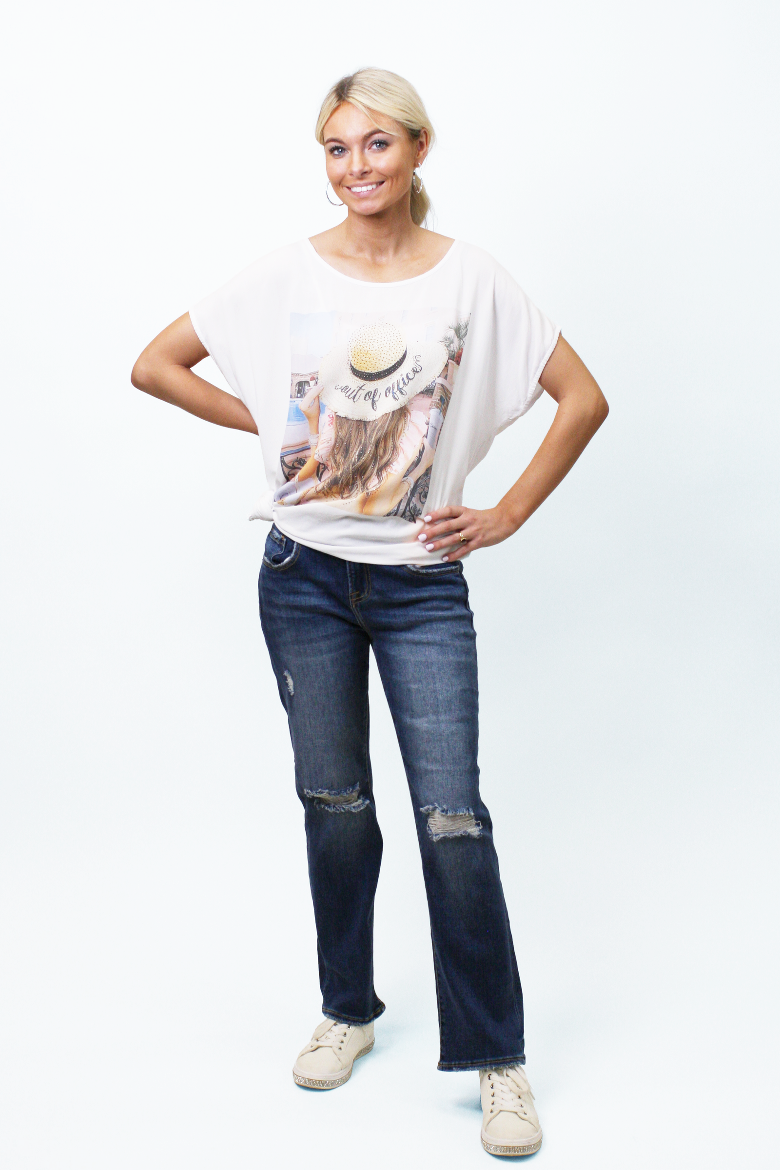 Scoop Neck Out Of Office Girl T-Shirt