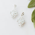 Teardrop Marquise Stone Cluster Dangle Earrings
