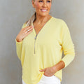 Dolman Sleeve Half Zipper Top