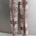 Zebra Print Wide Leg Jeans