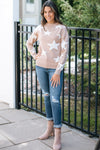Rhinestone Outlined Star Sweater
