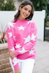Rhinestone Outlined Star Sweater