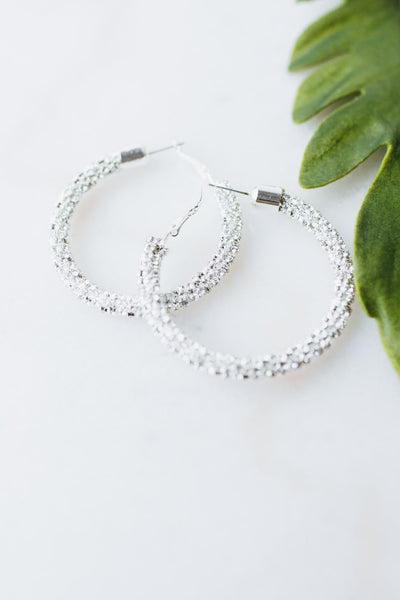 Large Thick Rhinestone Mesh Around Hoop