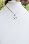 Different Size Double Heart Dangle Necklace