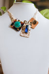 Multi Shaped & Color Rectangle Necklace Set