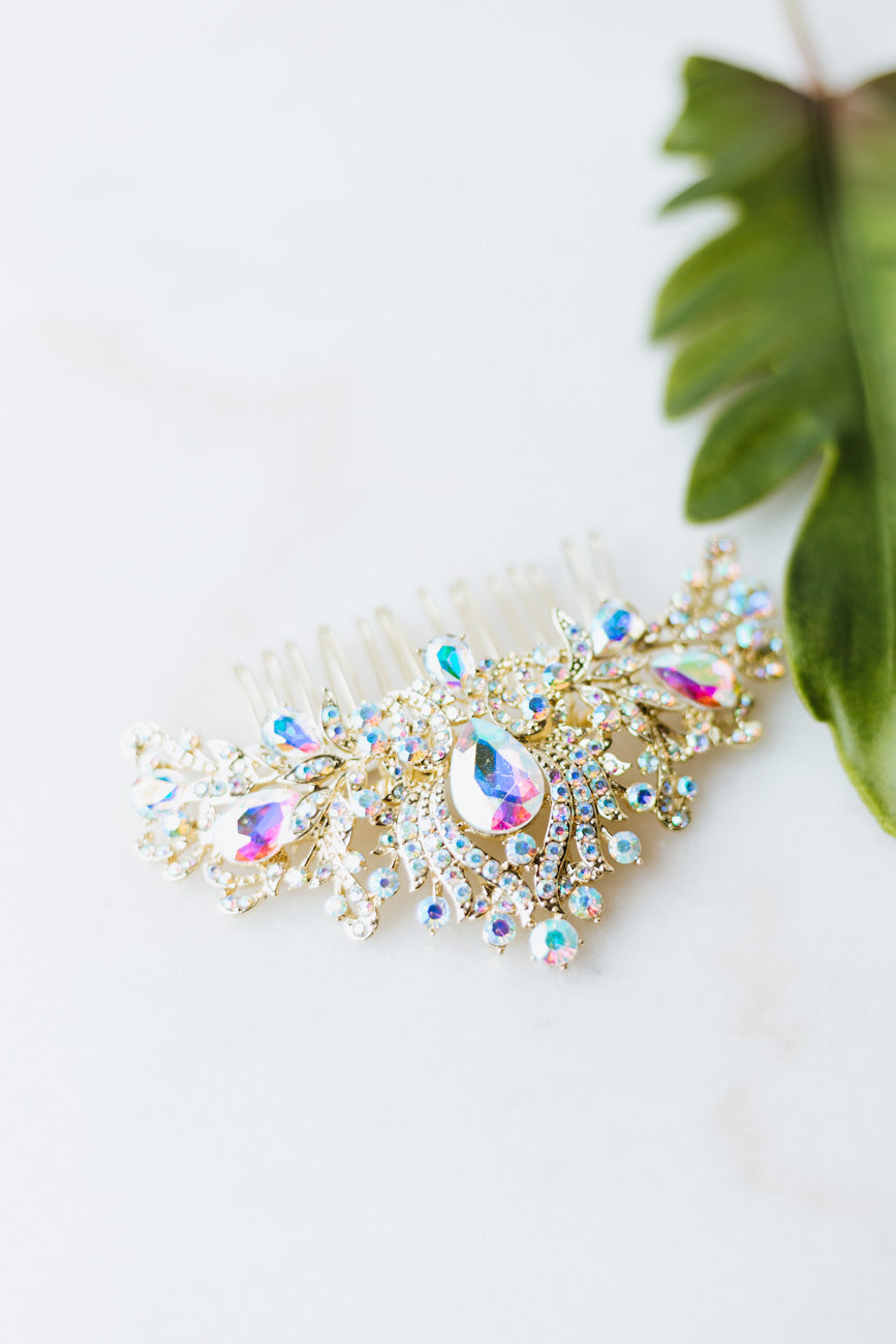 Small Crown Pear Shaped Middle Hair Comb
