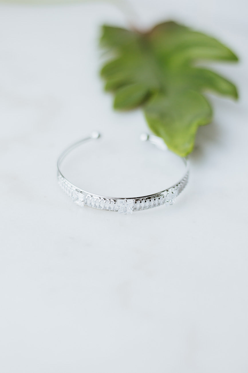 3 Square Baguette Center Bracelet