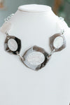 Marble Acrylic Mult. Ovals Shaped Necklace Set