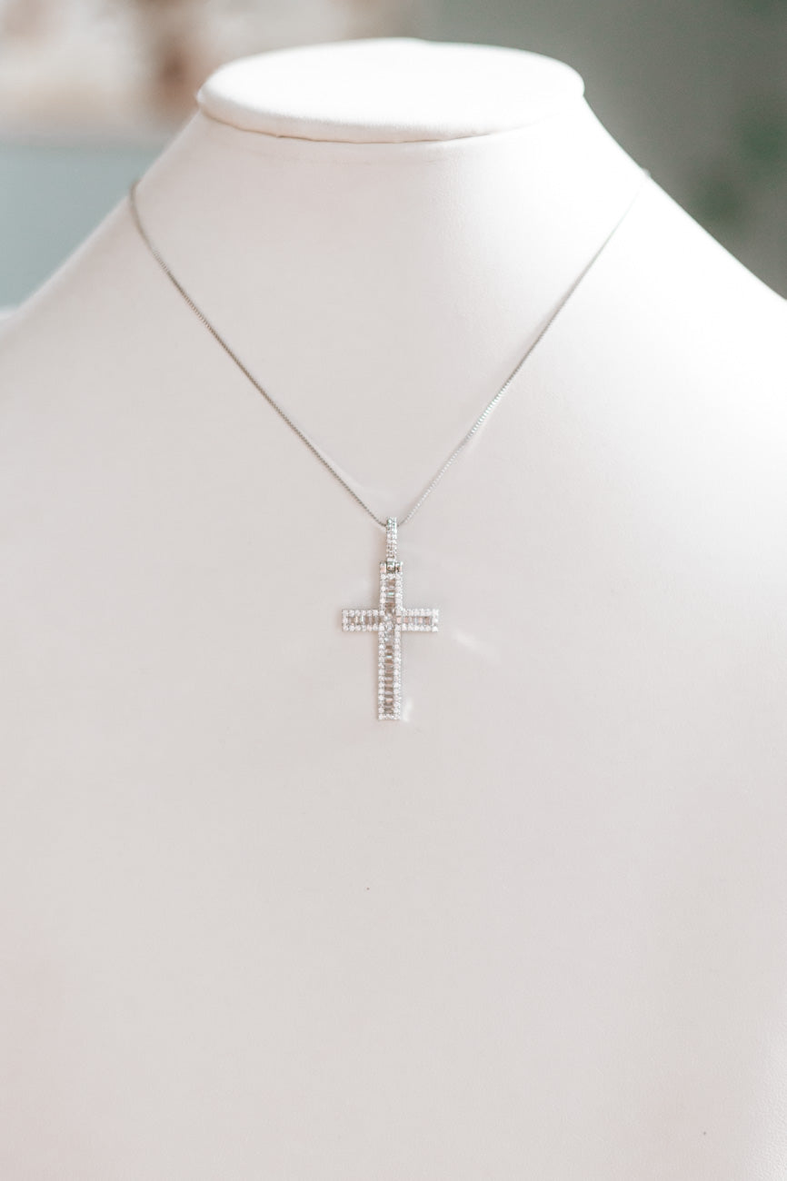 Ice City Men's Iced Cross Gold or Silver Necklace Rhinestone Cross Pendant  with Cuban Link Chain Men's Gold Jewelry Crucifix Gold Necklace - 20 Inches  | Amazon.com