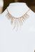 Brushed Metal Spike Alternate Rhinestone Necklace