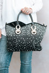 Rhinestone Ombre Gold Buckle Stone Bag