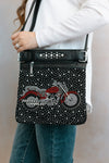 Rhinestone Motorcycle Messenger