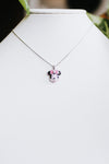 Rhinestone Minnie Mouse Face Necklace