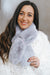 Short Faux Fur Rhinestone Strip Overlap Scarf