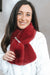 Short Faux Fur Rhinestone Strip Overlap Scarf