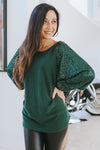 Soft Middle Sequin Sleeve Top