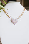 Heart Pendant Thick Chain Necklace
