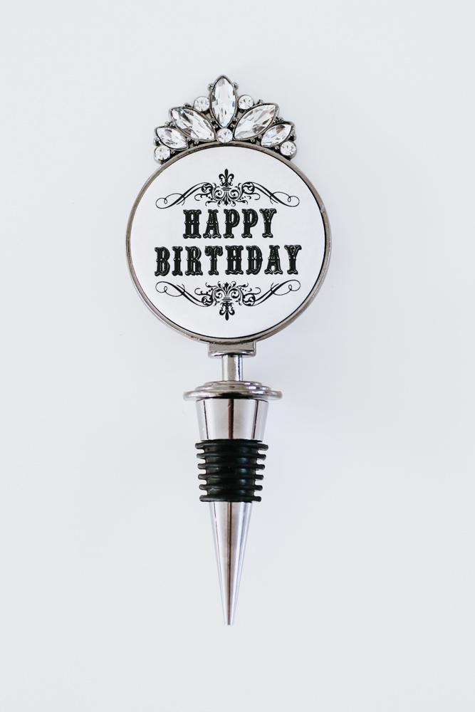 Happy Birthday Wine Stopper-Glitz & Ears Boutique