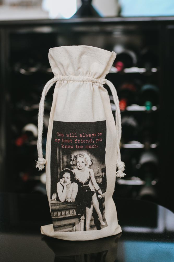 &#39;You Know Too Much&#39; Retro Wine Bag-Glitz &amp; Ears Boutique