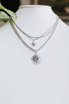 Sun Pendants Layered Chains Necklace