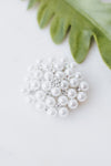 Pearl Cluster Scatter Stone Flower Middle Brooch
