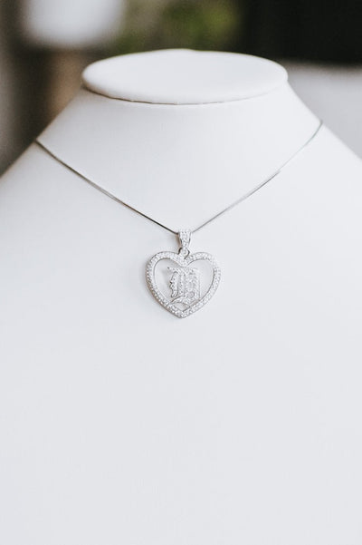 Open Heart Detroit 'D' Necklace