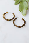 Small Open End Crushed Stone Earring