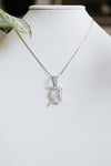 Pave Detroit D Pendant Necklace