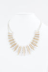 Two Tone Metal Spiked Bar Necklace-Glitz & Ears Boutique