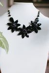 Crystal 3 Almond Stone Flower Necklace