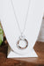 Rhinestone Circle Open Tortoise Long Necklace (SALE)