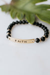Faith Bar Beaded Bracelet