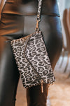 Leopard Slanted Zipper Flap Bag-Glitz & Ears Boutique