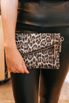 Leopard Slanted Zipper Flap Bag-Glitz & Ears Boutique