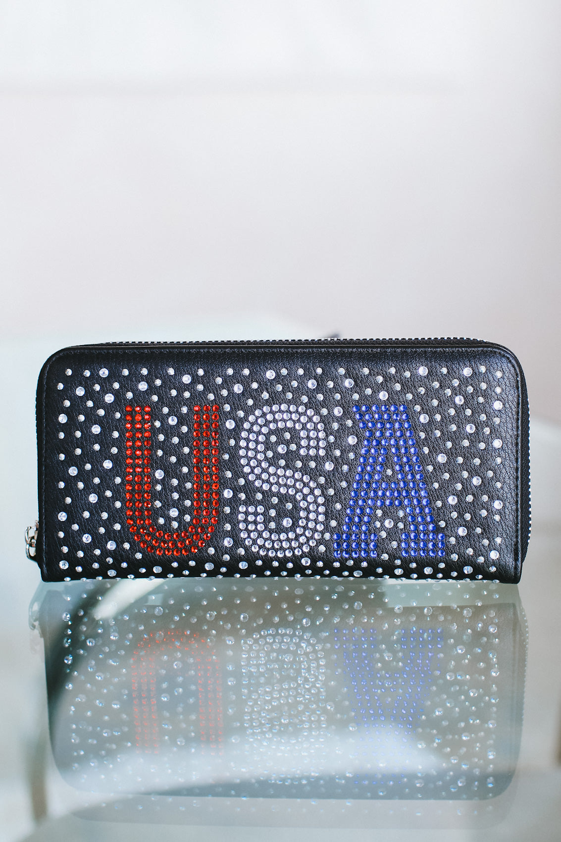 Scatter Stone Front USA Middle Wallet