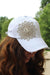 Distressed Rhinestone Flower Baseball Hat - Glitz & Ears