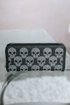 Small Rhinestone Skulls Front Wallet