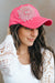 Rhinestone Flower Ponytail Baseball Hat