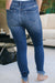 Frayed Bottom Dark Blue Skinny Jean