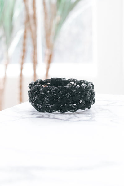 Mesh Thick Braided Bracelet-Glitz & Ears Boutique