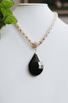 Large Crystal Drop Thick Chain Necklace