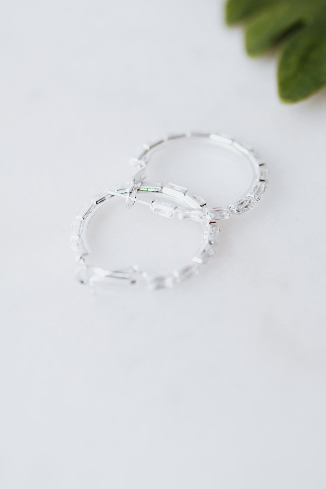 Small Baguette Hoop Earring