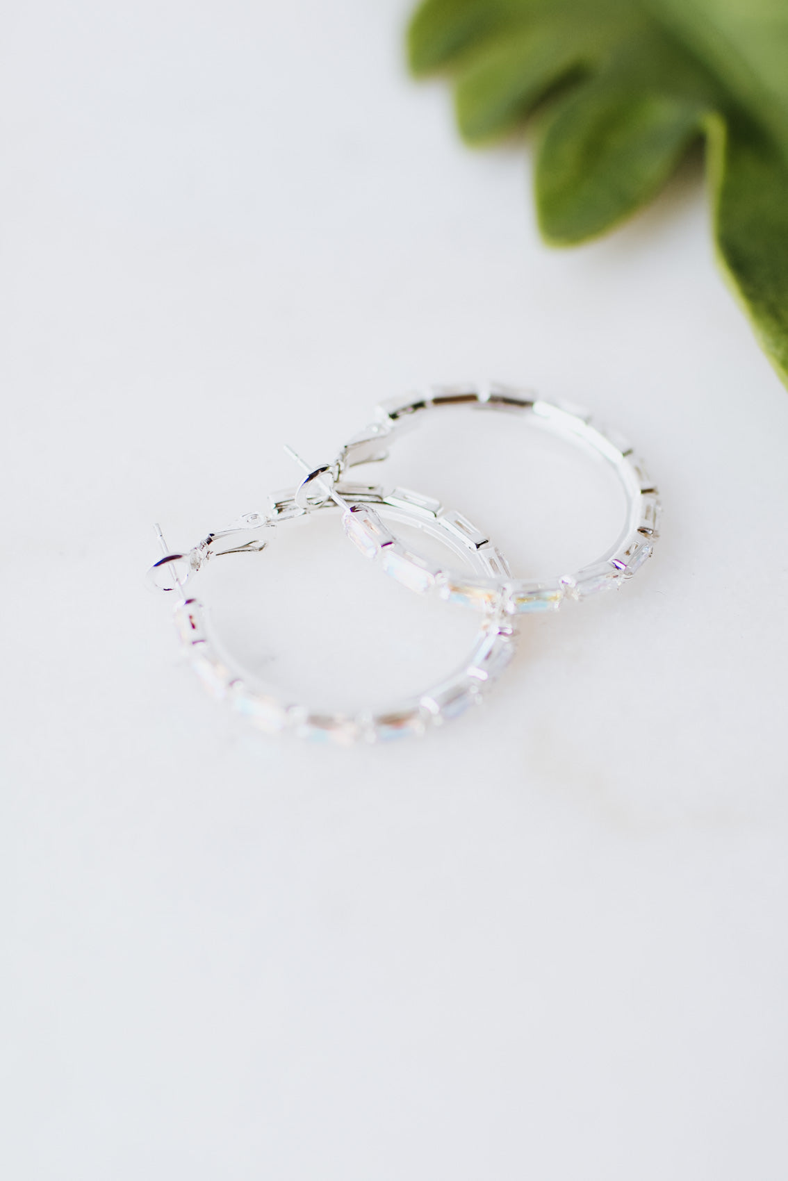 Small Baguette Hoop Earring