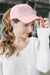 Rhinestone Flower Ponytail Baseball Hat