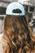 Rhinestone Flower Ponytail Baseball Hat