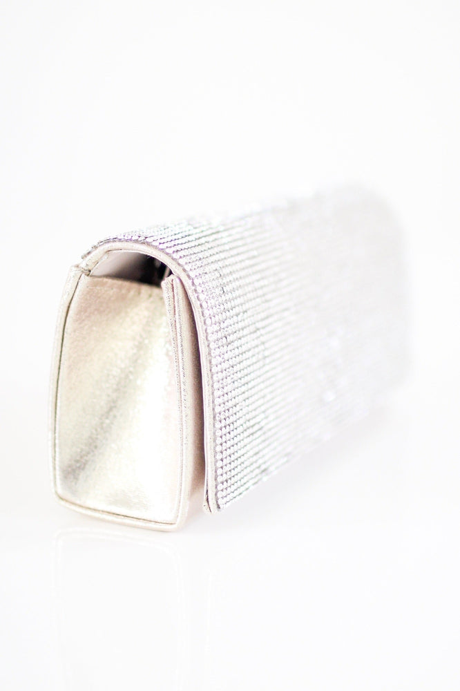 Quiz silver best sale clutch bag