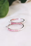 Medium Fade Rhinestone Hoops