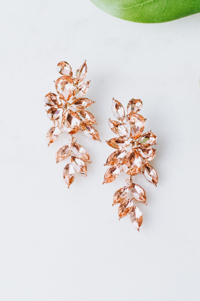 Almond &amp; Teardrop Cluster Formal Earring