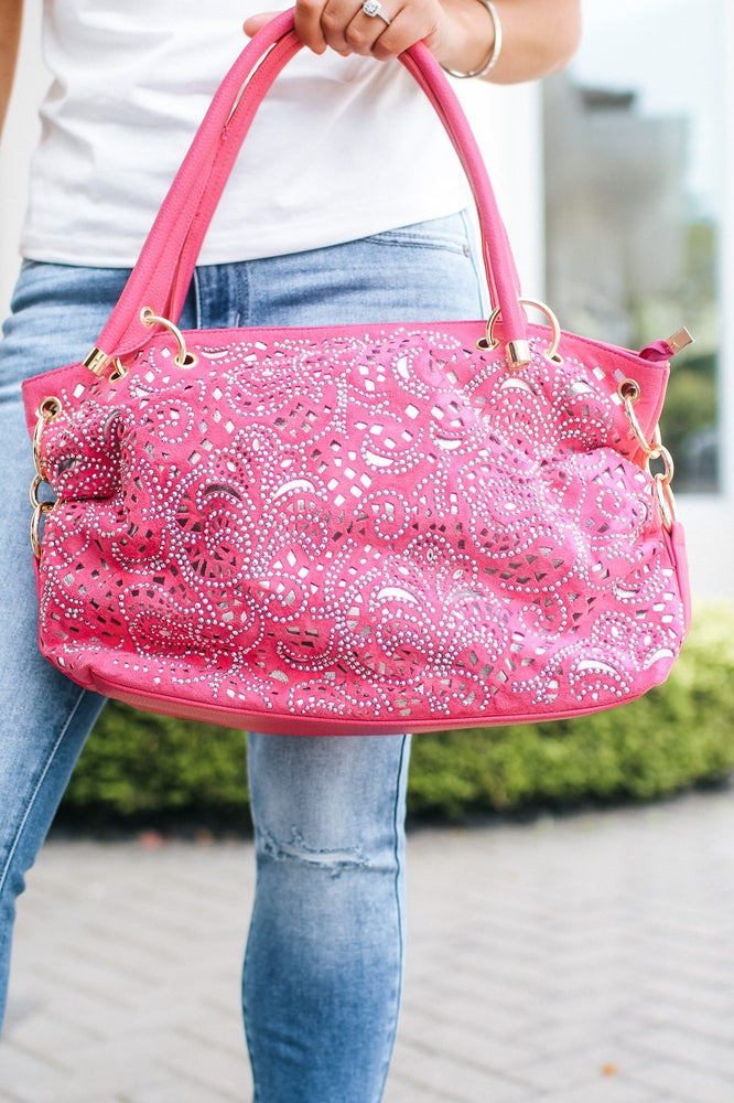 Pink Rhinestone Mini Bow Bag – self-portrait-US